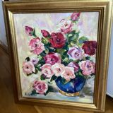 Oil painting on canvas signed, dimensions: height - 49 cm - width - 44 cm -