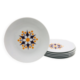 6 Bohemian porcelain dinner plates, 1970s, TK Thun - Czechoslovakia