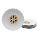 6 assiettes plates en porcelaine de bohème, 1970s, TK Thun -Tchécoslovaquie