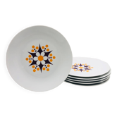 6 Bohemian porcelain dinner plates, 1970s, TK Thun - Czechoslovakia