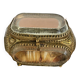 Napoleon III glass and brass jewelry box - 367012
