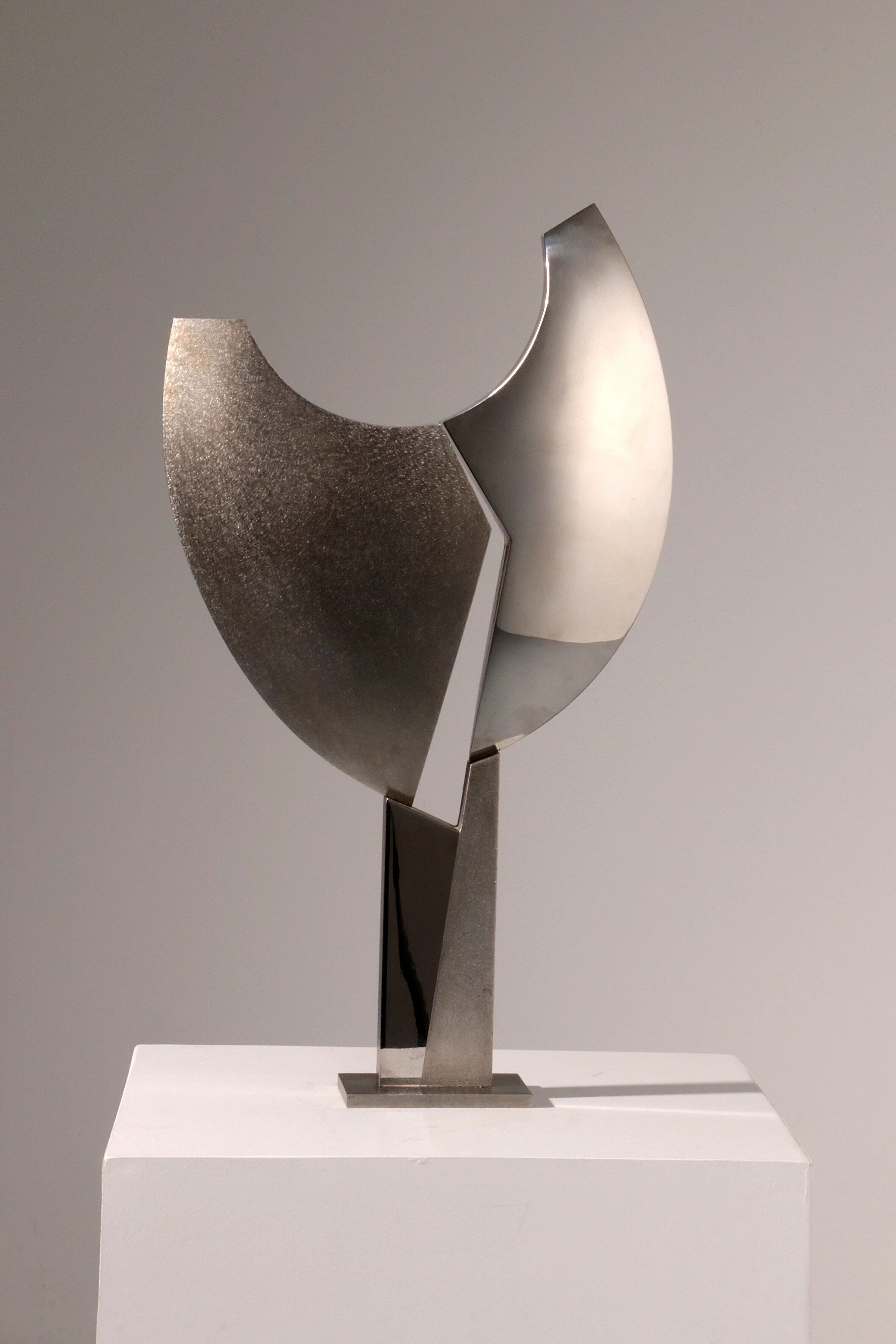 Børge Jørgensen sculpture made of polished steel 1984 1/1