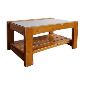 Vintage solid pine coffee table