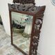 Miroir en bois sculpté - glace biseautée-  début xxème
