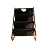 Gold metal and black fabric 70s fabric