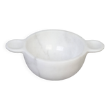Gabriella – White Natural Marble Bowl with handles  | L 32cm W 20cm H 10cm