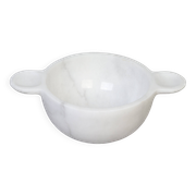 Gabriella – White Natural Marble Bowl with handles  | L 32cm W 20cm H 10cm