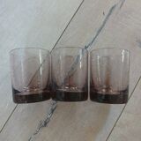3 bubble glass water glasses
