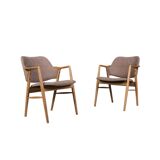 Designer Scandinavian Ash Wood Armchairs