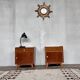 Paire de deux tables chevet 1950