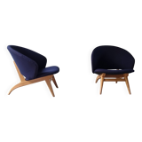 Set of two mid century lounge or cocktail chairs by Theo Ruth for Artifort