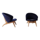 Set of two mid century lounge or cocktail chairs by Theo Ruth for Artifort