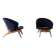 Set of two mid century lounge or cocktail chairs by Theo Ruth for Artifort