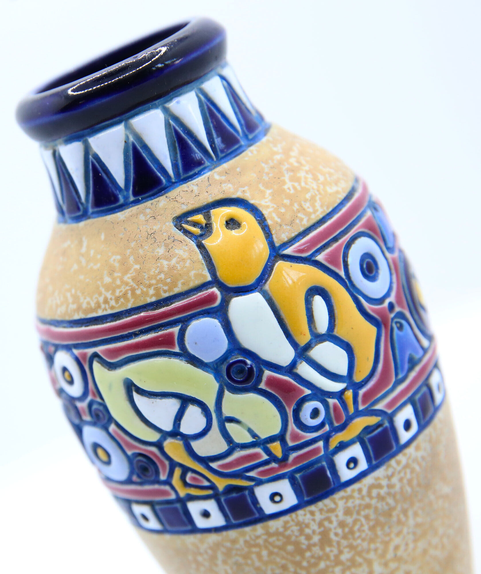 Amphora Art Deco vase in chick earthenware