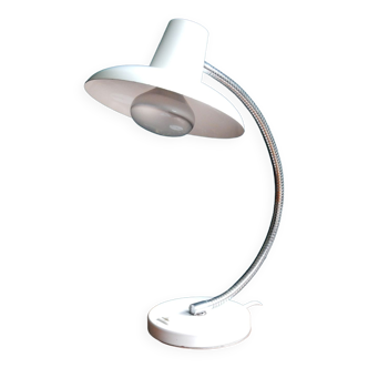 White desk lamp in industrial style metal