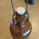 Bouteille en grès vernissé brun 1L
