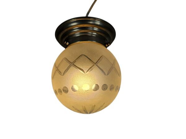 Giso Gispen - style Art Déco - verre taillé - motif taillé - années 90