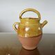 Glazed yellow terracotta jug, south-west of France.