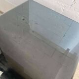 VINTAGE CURVED GLASS COFFEE TABLE / SIDE TABLE