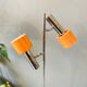 Floor lamp with 2 adjustable orange spots