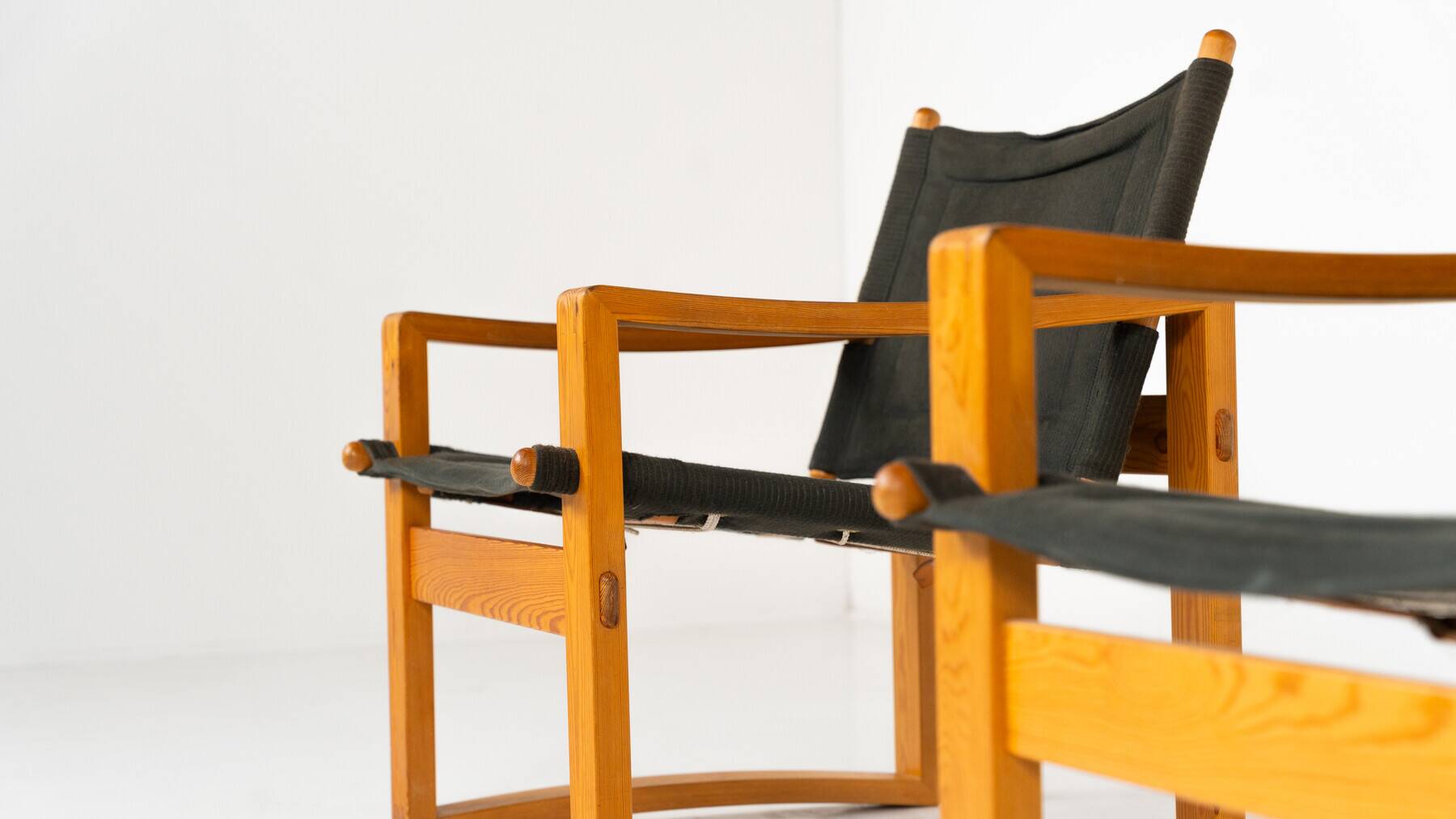 Mid-Century Modern Pair of 'Safari' Armchairs by Børge Jensen for Bernstorffsminde Møbelfabrik, Denm