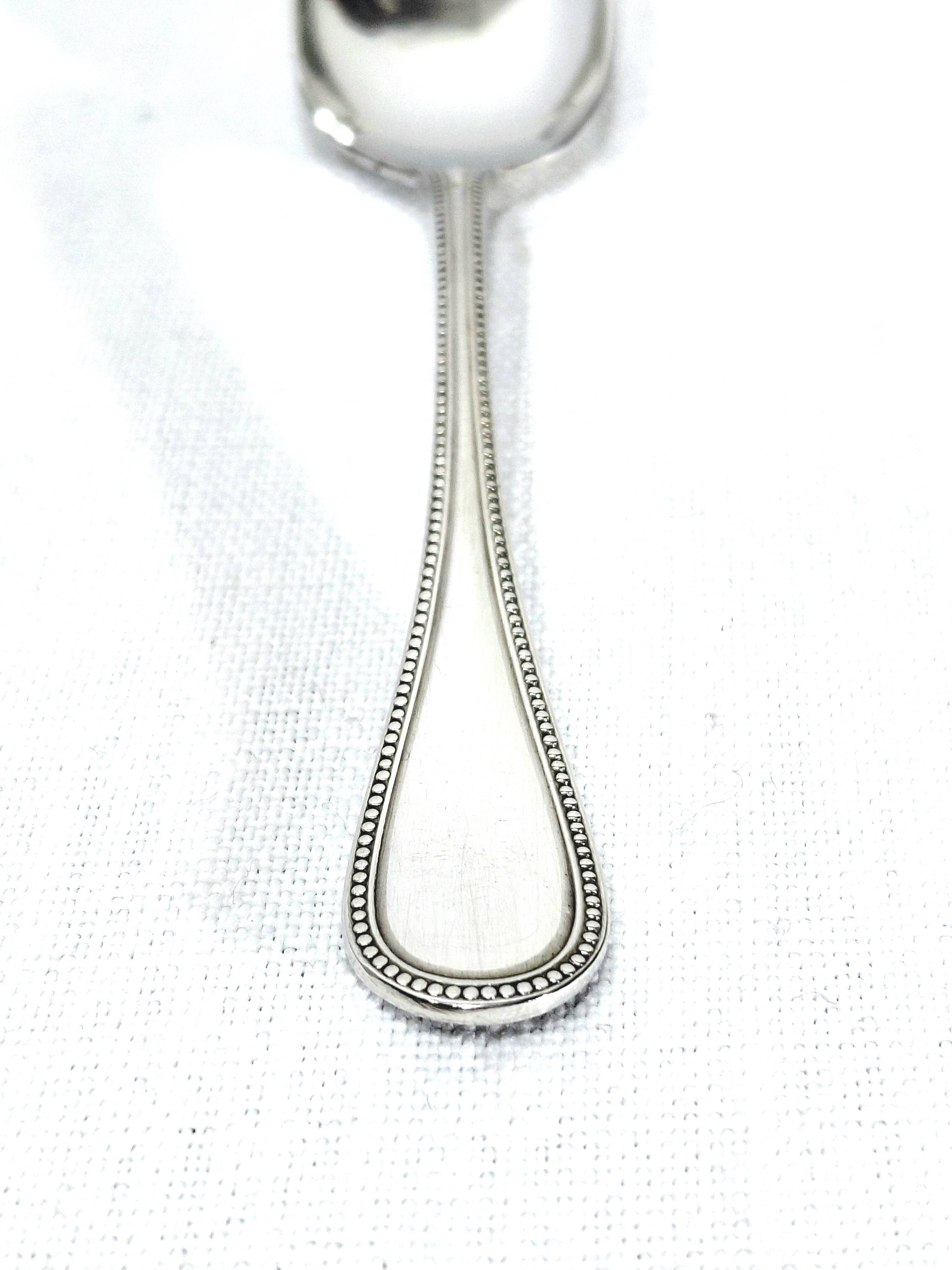 CHRISTOFLE - 6 MOCHA SPOONS MODEL PEARLS