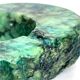 Cendrier vintage en albâtre turquoise, années 70