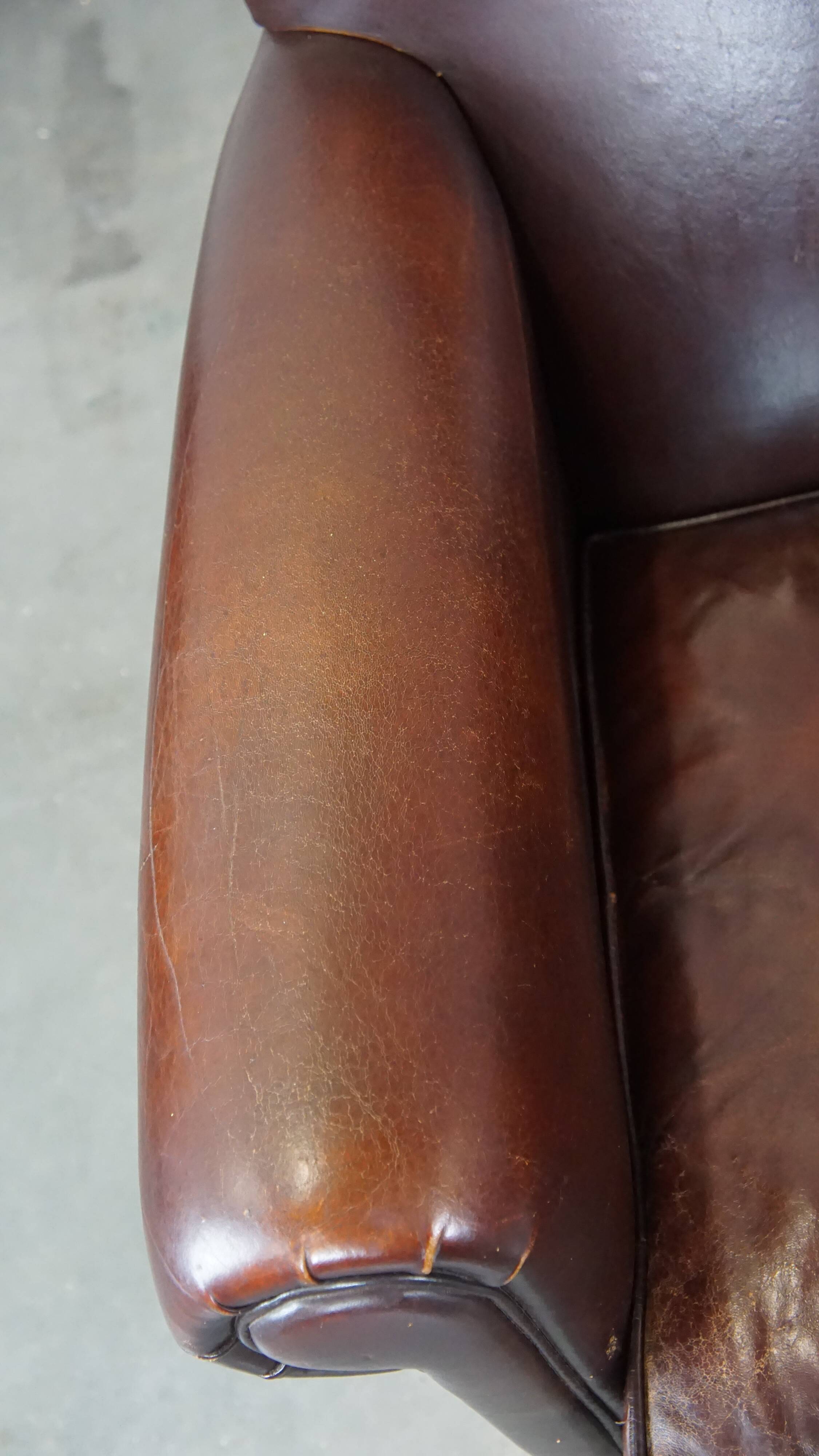 Set of 2 design armchairs made of sheepskin