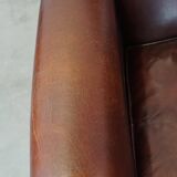 Set of 2 design armchairs made of sheepskin