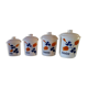 Set of old Givors ceramic spice pots