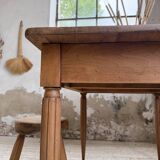 1950s walnut bistro farmhouse table
