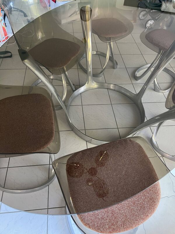 Table ovale Michel Charon 70'
