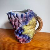 Italian barbotine grape pitcher