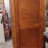 Parisian wardrobe vintags sliding doors in old pitch pine 193x115.5 cm