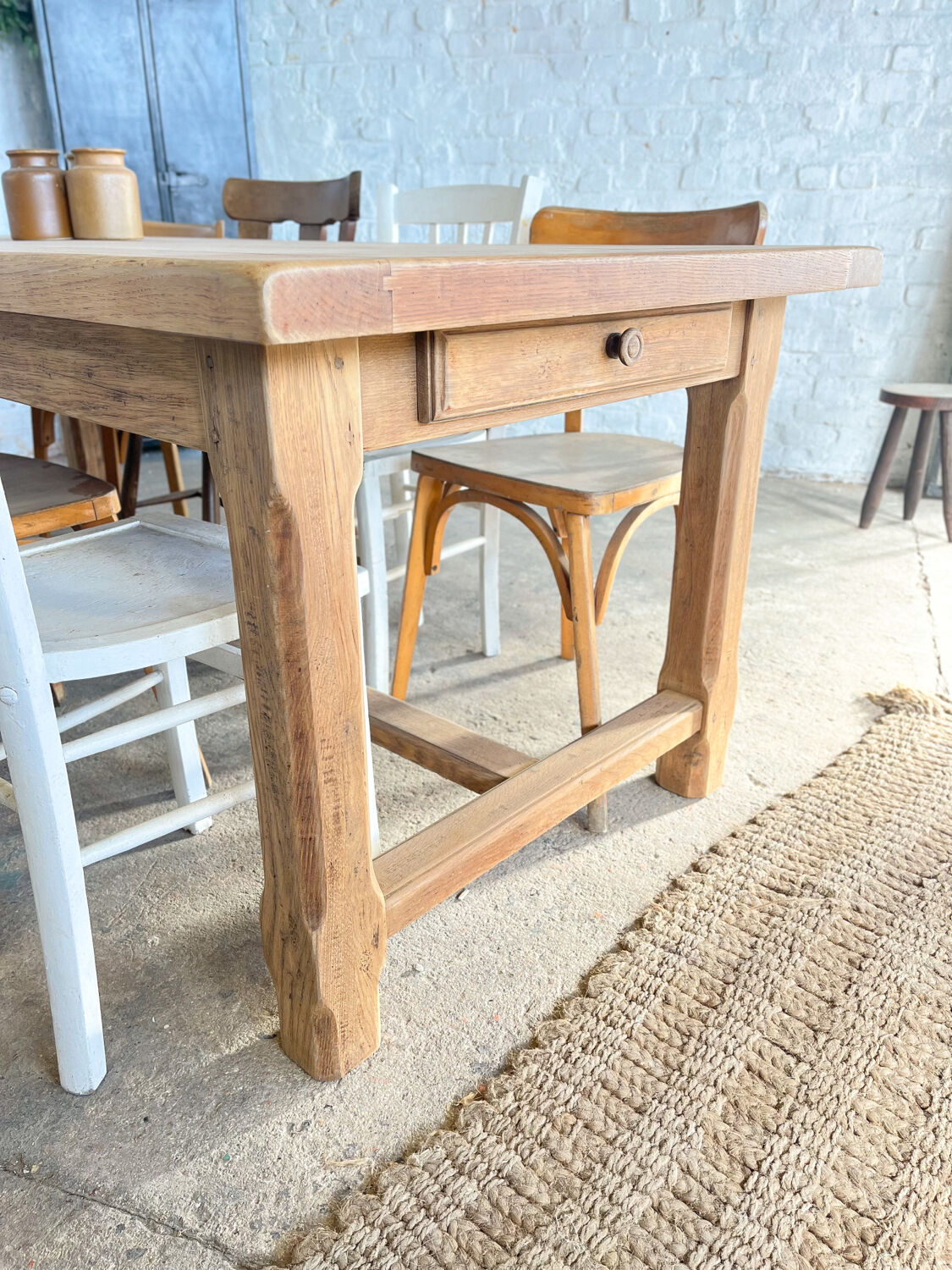 Old oak farmhouse table