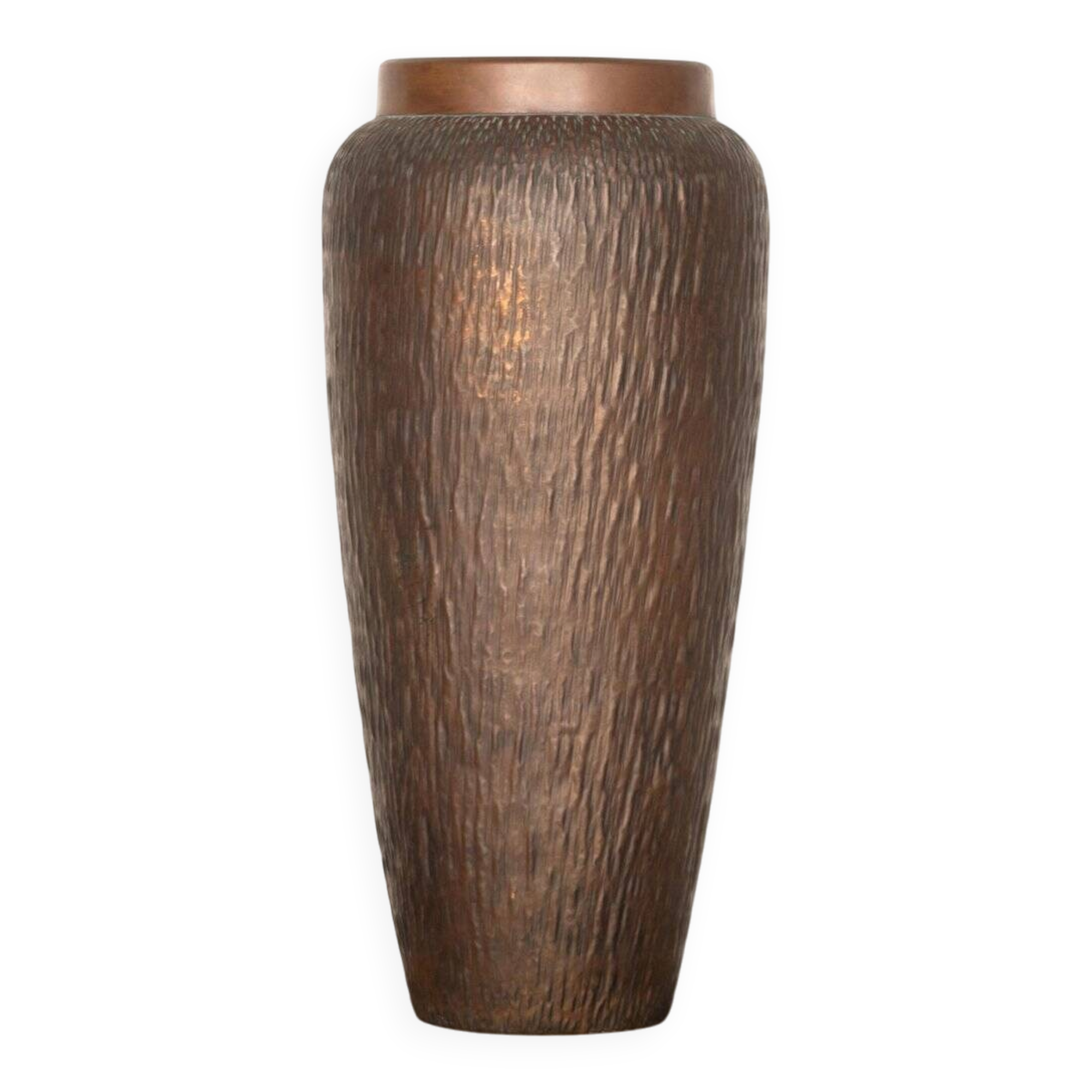 Vintage hammered copper umbrella stand, 1970s