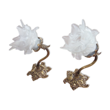 Pair of bronze wall lamps