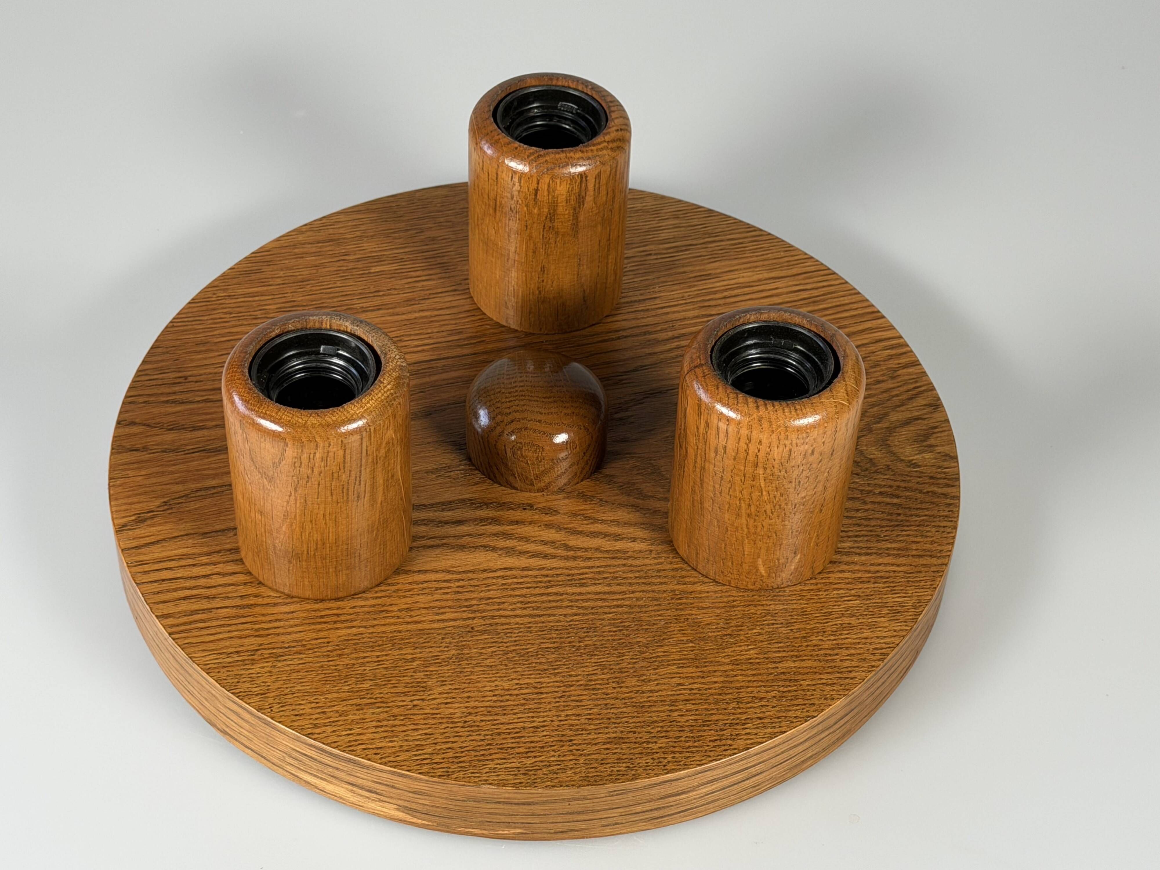 1960s 1970s Ceiling Lamp Brutalist Japandi Style Made in Germany