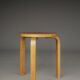 Tabouret Alvar Aalto modèle 60 pour Artek, années 1950-60