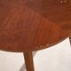 Vintage round side table in teak – Central Europe, circa 1960