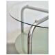 Table d'appoint en métal chrome et verre