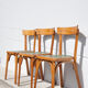 Set of 3 baumann stamped bistro chairs