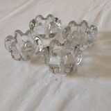 Set of 4 crystal candle holders