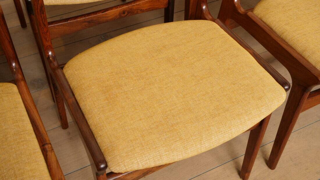 8 dining chairs | rosewood | reupholstered