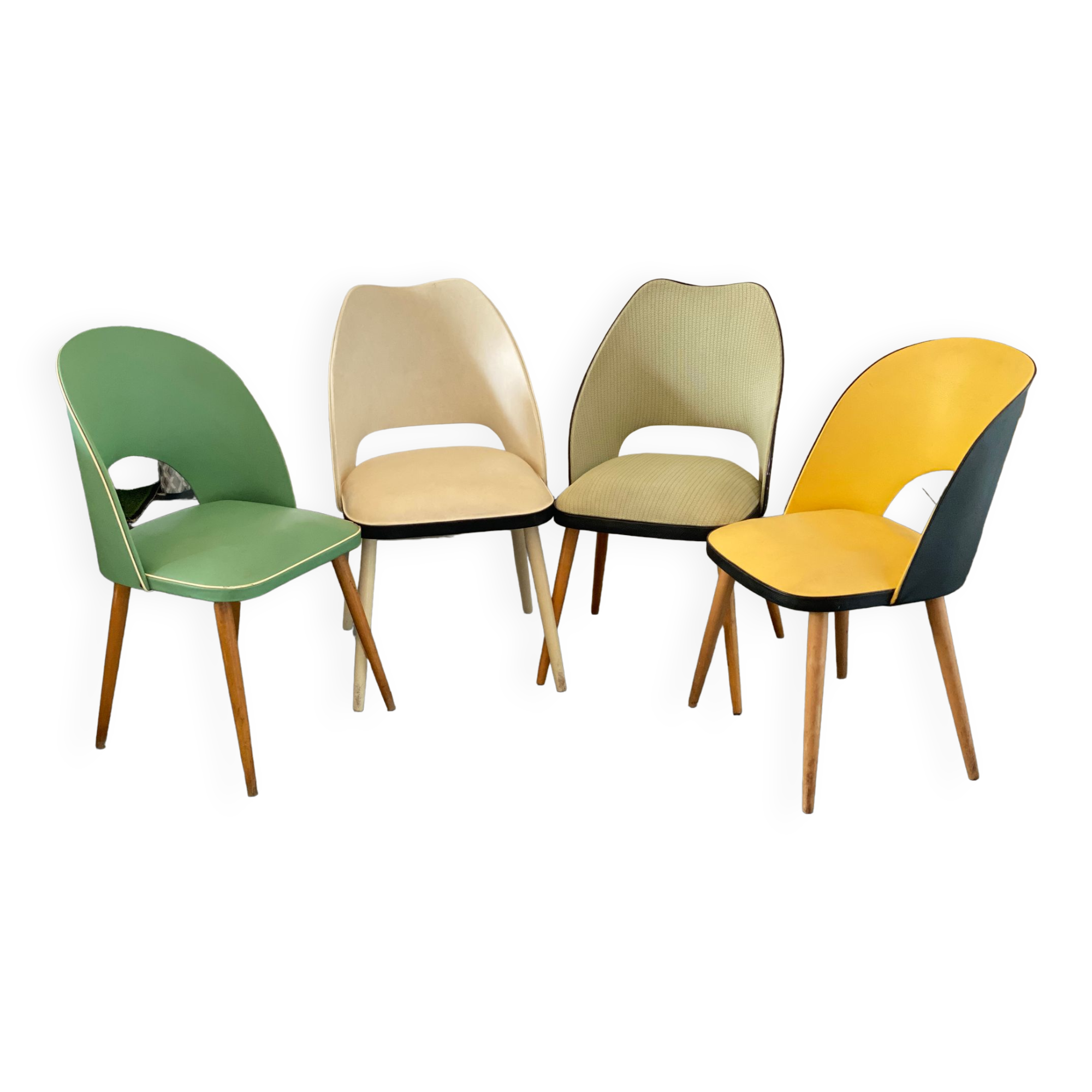 Set of 4 Vintage Dining Chairs