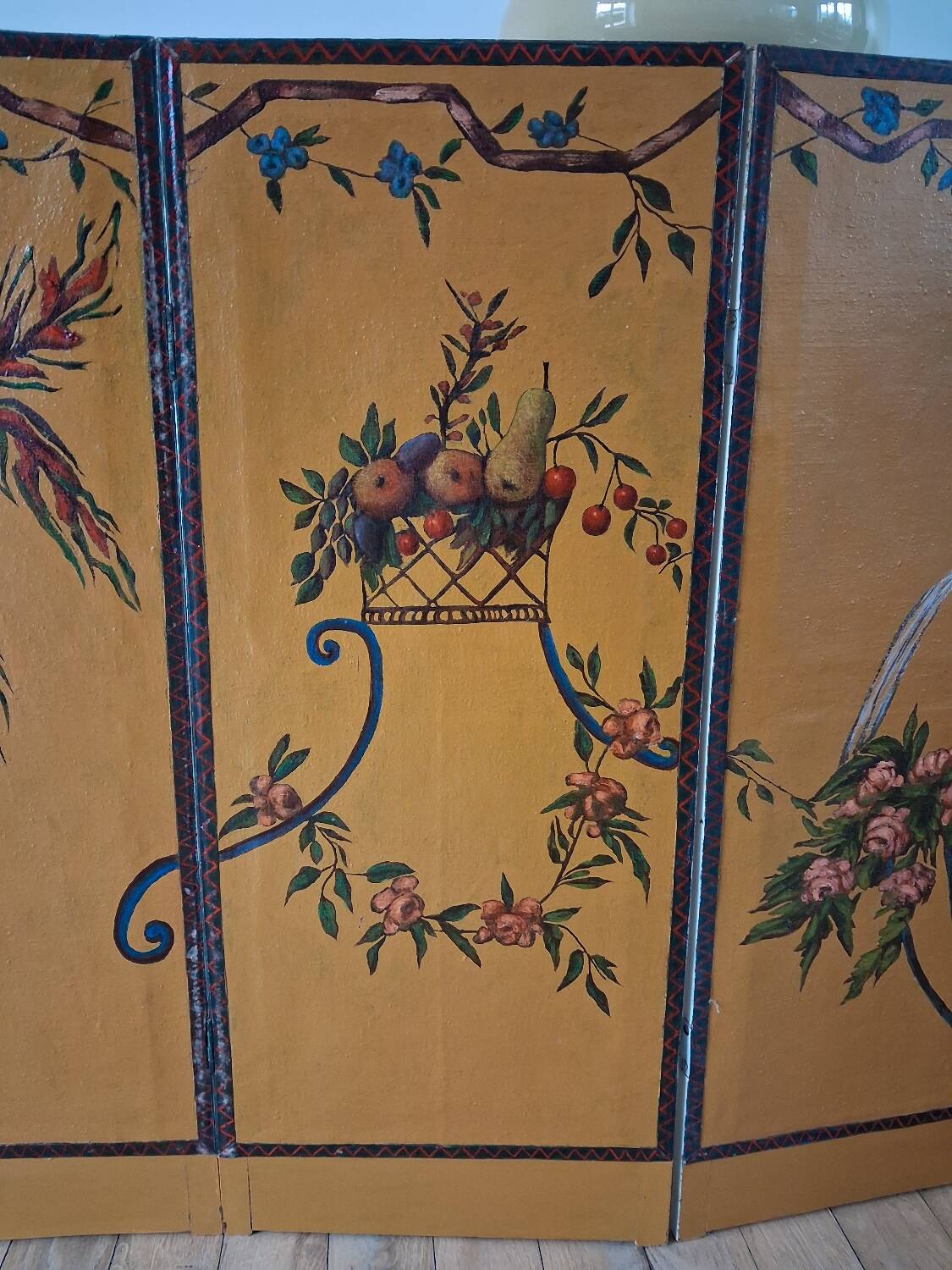 19th century decorative panel screen