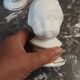 2 busts girl and boy - vintage porcelain biscuit