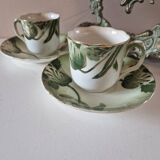2 longwy art nouveau cups