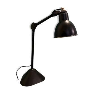 Lampe Gras Ravel de bureau modèle 205 édition Grad circa 1930 corps noir