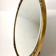 Miroir biseauté antique avec cadre en métal doré
